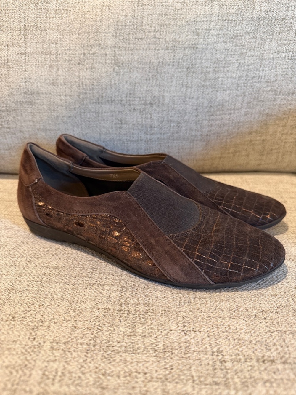 Sesto Meucci Brown Shoes 7.5S Made in Italy Used